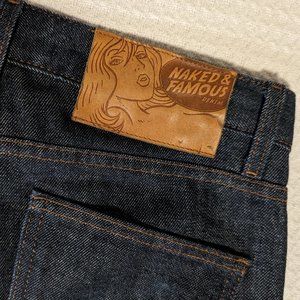 Naked and Famous Stretch Selvedge Jeans Super Skinny Guy Size 29
